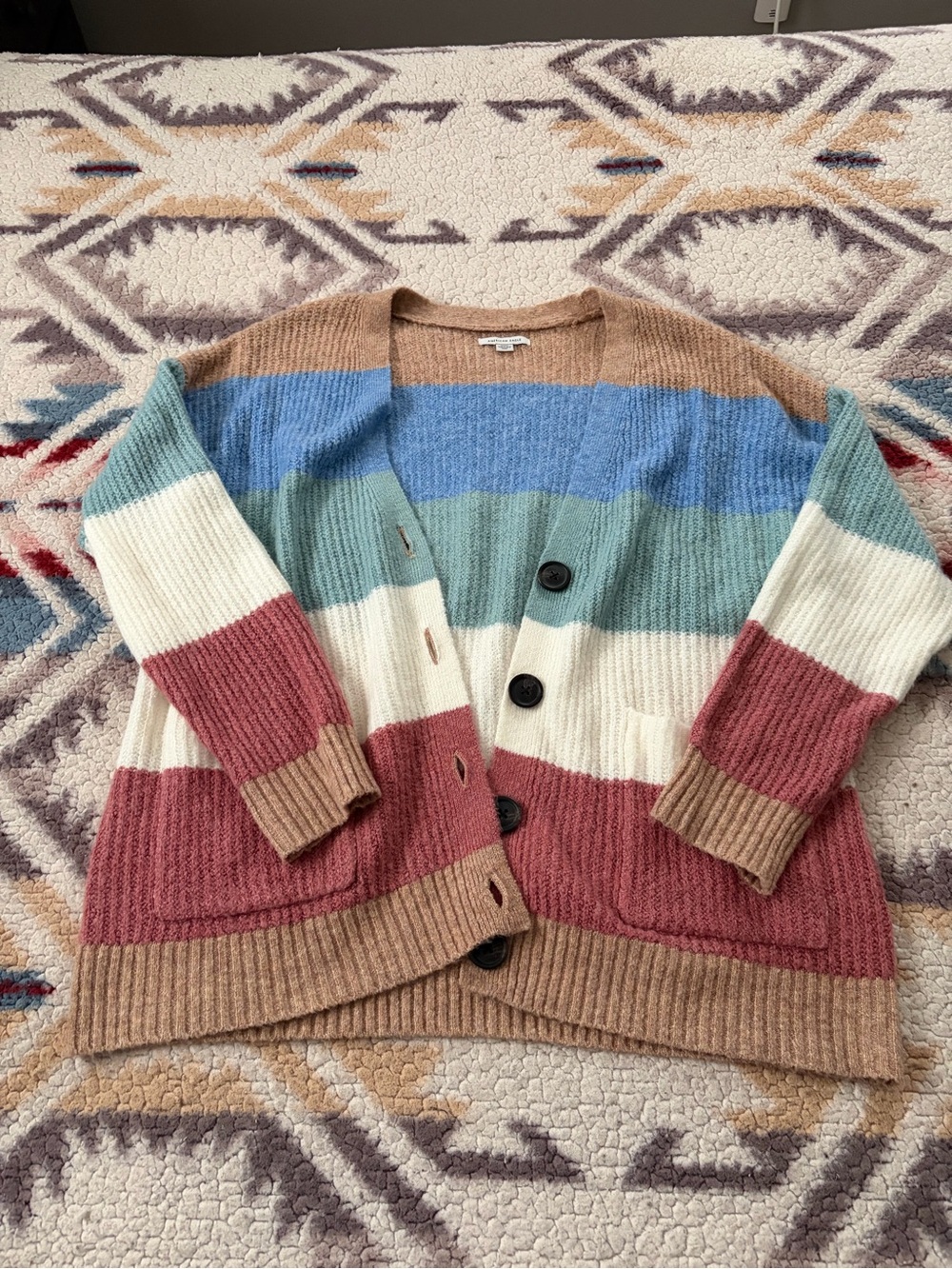 AE Multicolor Striped Cardigan